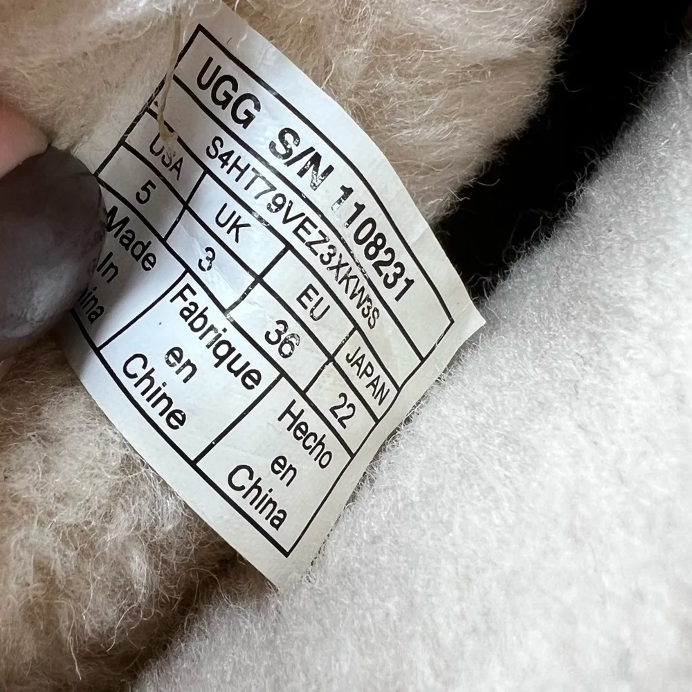 UGG Classic Mini Rubber Logo Fleece Lined Booties in Chestnut Brown Women's 5